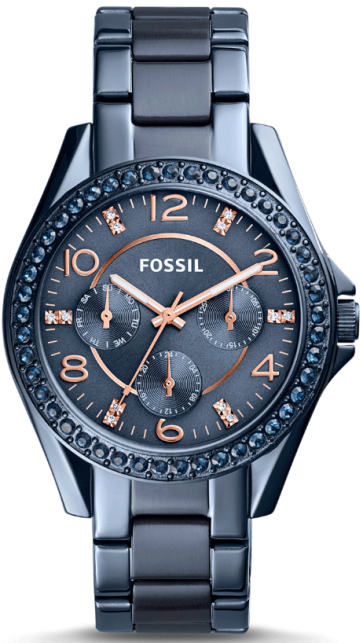 Bracelet de montre Fossil ES4294 Acier inoxydable Bleu 18mm
